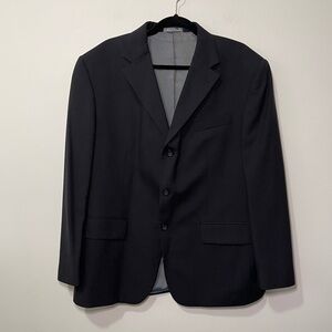Vintage Oscar de La Renta men's Navy 100% wool 3 button career office blazer 44S